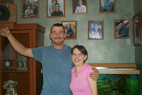 Jef with his arm around invisible brother, Brent!!!