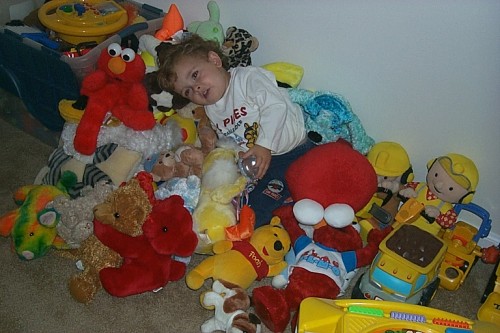Faren posing on his animals