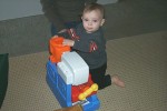 Faren playing with his "tools"