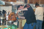 Carving the turkey