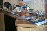 Some of the food spread
