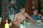 Mikey and JJ eating