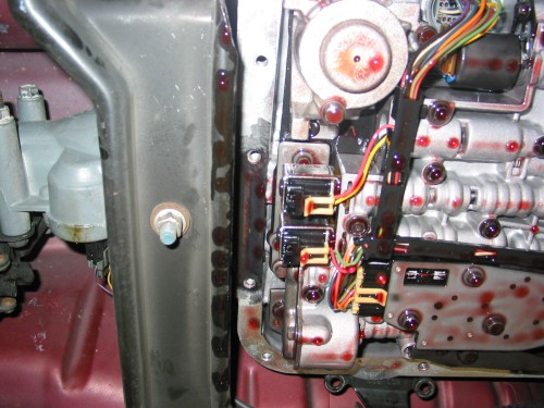 Stuck gasket material that I'll later need to scrape off.