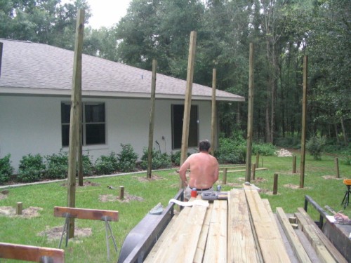 Now the roof poles - I'M HOT!!!!!!!!!!