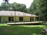 Main frame of the deck/boat is done.  Wow, I guess we need more wood.  Can we move the jacuzzi yet?