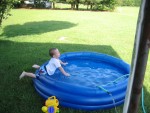 FIRST DAY IN THE POOL