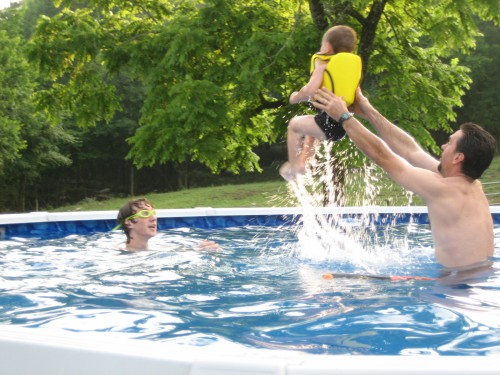 SWIMMING IN UNCLE JEFFIE'S POOL