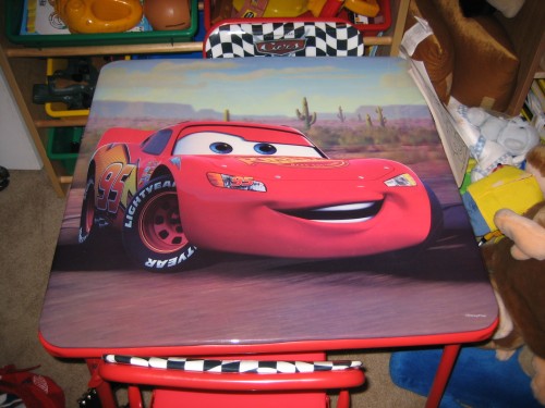 "CARS" LITTLE TABLE AND CHAIRS FROM NANA
