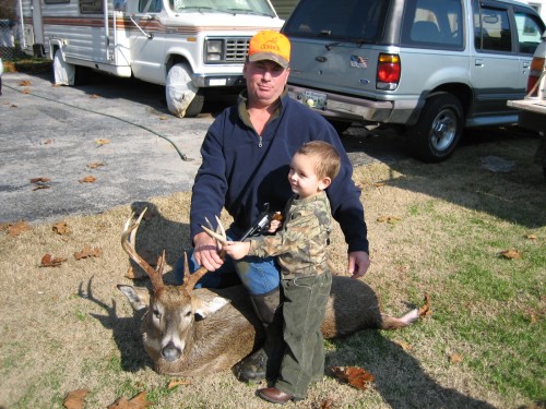 FAREN WITH NEIGHBOR AND HIS DEER