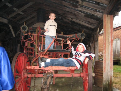 FAREN AND RYRY ON FIRE ENGINE.JPG