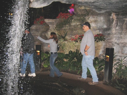 WALKING UNDER THE WATERFALL.JPG