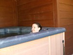 WARMING UP IN THE HOT TUB