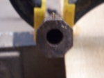 The bore is not centered