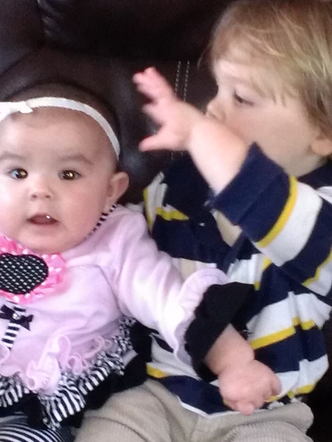 Olivia and Cayson.  Kinda young aren't you Cayson?