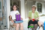 #57 Sheila with presents and Joanne.JPG