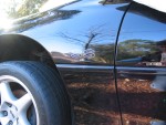 Car has black with silver outlined SS badges.  Came with black and red badges.