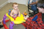 Ready for his cake